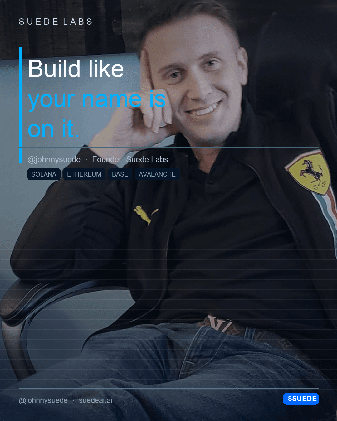 Jason Colapietro press image — Seated portrait, founder of Suede AI music and IP rights infrastructure